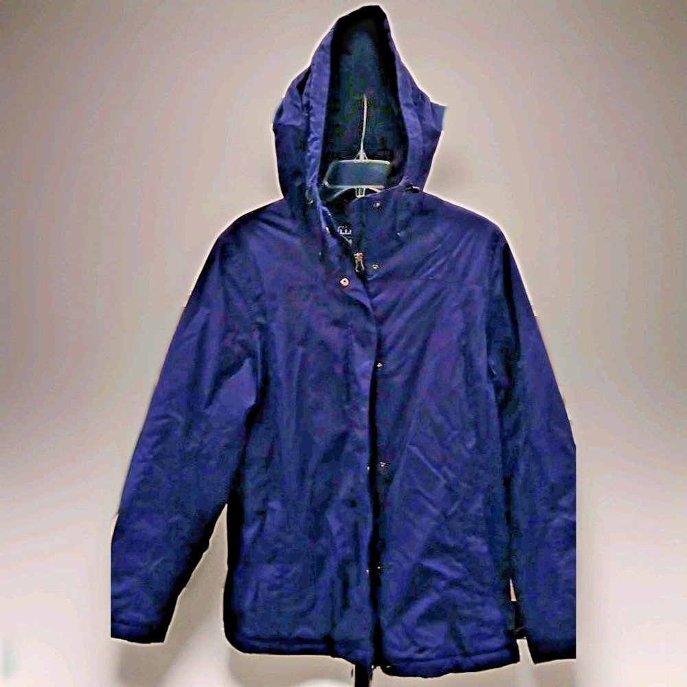 Women's L.L. Bean L Reg Sherpa Lined Hooded Full Zip Winter Warmer Jacket